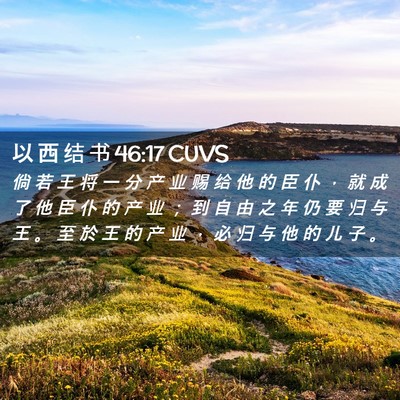Picture 02 - 以 西 结 书 46:17 CUVS - 倘 若 王 将 一 分 产 业 赐 给 他 的 - Bible Verse Picture