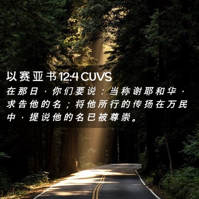 Picture 02 - 以 赛 亚 书 12:4 CUVS - 在 那 日 ， 你 们 要 说 ： 当 称 谢 - Bible Verse Picture