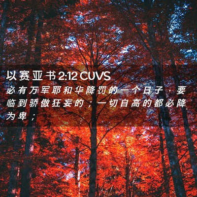 Picture 02 - 以 赛 亚 书 2:12 CUVS - 必 有 万 军 耶 和 华 降 罚 的 一 个 - Bible Verse Picture