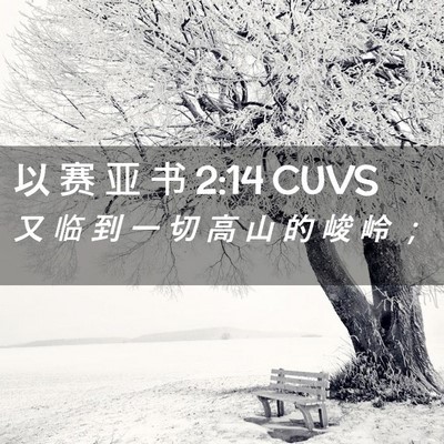 Picture 02 - 以 赛 亚 书 2:14 CUVS - 又 临 到 一 切 高 山 的 峻 岭 - Bible Verse Picture