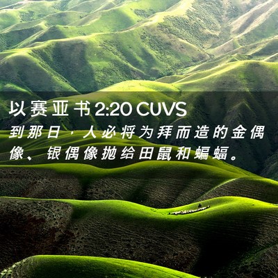 Picture 02 - 以 赛 亚 书 2:20 CUVS - 到 那 日 ， 人 必 将 为 拜 而 造 的 - Bible Verse Picture