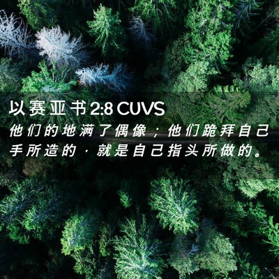 Picture 02 - 以 赛 亚 书 2:8 CUVS - 他 们 的 地 满 了 偶 像 ； 他 们 跪 - Bible Verse Picture