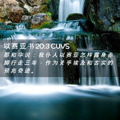 Picture 02 - 以 赛 亚 书 20:3 CUVS - 耶 和 华 说 ： 我 仆 人 以 赛 亚 怎 - Bible Verse Picture