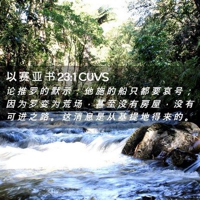 Picture 02 - 以 赛 亚 书 23:1 CUVS - 论 推 罗 的 默 示 ： 他 施 的 船 只 - Bible Verse Picture