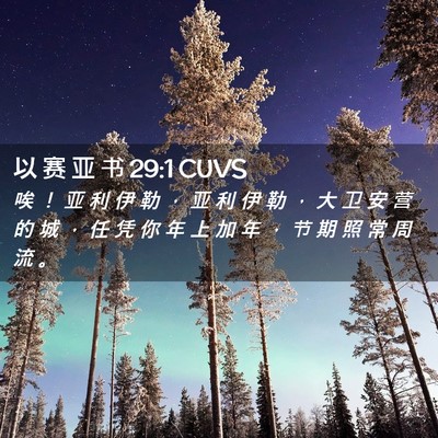 Picture 02 - 以 赛 亚 书 29:1 CUVS - 唉 ！ 亚 利 伊 勒 ， 亚 利 伊 勒 ， - Bible Verse Picture