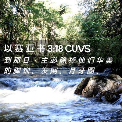 Picture 02 - 以 赛 亚 书 3:18 CUVS - 到 那 日 ， 主 必 除 掉 他 们 华 美 - Bible Verse Picture