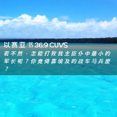 Picture 02 - 以 赛 亚 书 36:9 CUVS - 若 不 然 ， 怎 能 打 败 我 主 臣 仆 - Bible Verse Picture