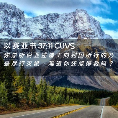 Picture 02 - 以 赛 亚 书 37:11 CUVS - 你 总 听 说 亚 述 诸 王 向 列 国 所 - Bible Verse Picture