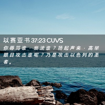 Picture 02 - 以 赛 亚 书 37:23 CUVS - 你 辱 骂 谁 ， 亵 渎 谁 ？ 扬 起 声 - Bible Verse Picture