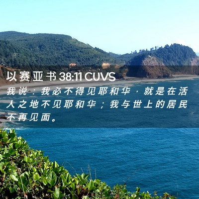 Picture 02 - 以 赛 亚 书 38:11 CUVS - 我 说 ： 我 必 不 得 见 耶 和 华 ， - Bible Verse Picture