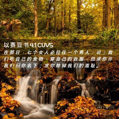Picture 02 - 以 赛 亚 书 4:1 CUVS - 在 那 日 ， 七 个 女 人 必 拉 住 一 - Bible Verse Picture