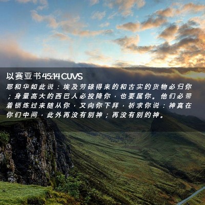 Picture 02 - 以 赛 亚 书 45:14 CUVS - 耶 和 华 如 此 说 ： 埃 及 劳 碌 得 - Bible Verse Picture