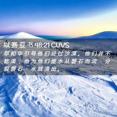 Picture 02 - 以 赛 亚 书 48:21 CUVS - 耶 和 华 引 导 他 们 经 过 沙 漠 。 - Bible Verse Picture