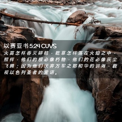 Picture 02 - 以 赛 亚 书 5:24 CUVS - 火 苗 怎 样 吞 灭 碎 秸 ， 乾 草 怎 - Bible Verse Picture
