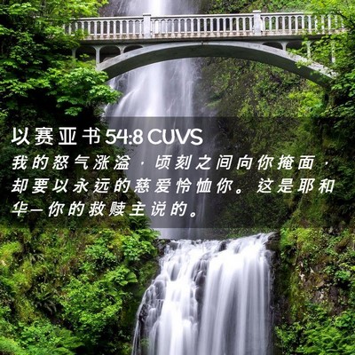 Picture 02 - 以 赛 亚 书 54:8 CUVS - 我 的 怒 气 涨 溢 ， 顷 刻 之 间 向 - Bible Verse Picture