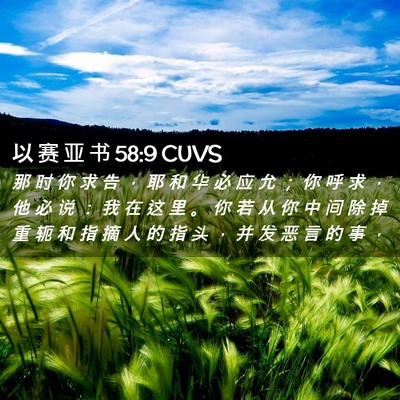 Picture 02 - 以 赛 亚 书 58:9 CUVS - 那 时 你 求 告 ， 耶 和 华 必 应 允 - Bible Verse Picture