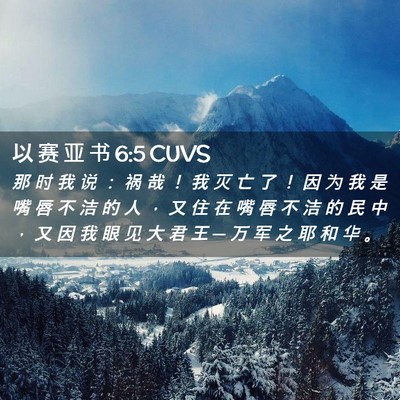 Picture 02 - 以 赛 亚 书 6:5 CUVS - 那 时 我 说 ： 祸 哉 ！ 我 灭 亡 了 - Bible Verse Picture