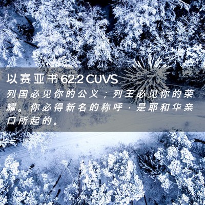 Picture 02 - 以 赛 亚 书 62:2 CUVS - 列 国 必 见 你 的 公 义 ； 列 王 必 - Bible Verse Picture