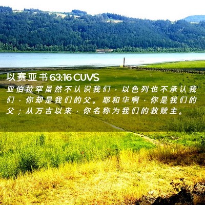 Picture 02 - 以 赛 亚 书 63:16 CUVS - 亚 伯 拉 罕 虽 然 不 认 识 我 们 ， - Bible Verse Picture