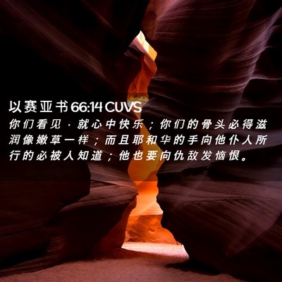 Picture 02 - 以 赛 亚 书 66:14 CUVS - 你 们 看 见 ， 就 心 中 快 乐 ； 你 - Bible Verse Picture