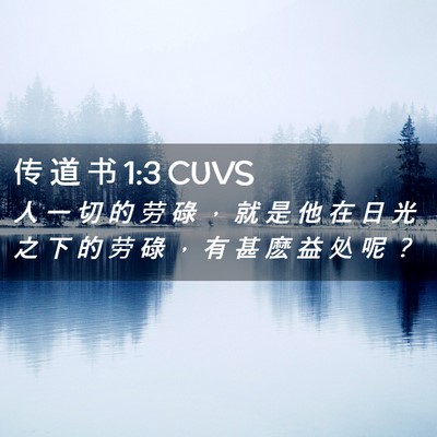 Picture 02 - 传 道 书 1:3 CUVS - 人 一 切 的 劳 碌 ， 就 是 他 在 日 - Bible Verse Picture