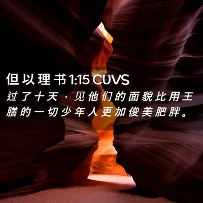 Picture 02 - 但 以 理 书 1:15 CUVS - 过 了 十 天 ， 见 他 们 的 面 貌 比 - Bible Verse Picture