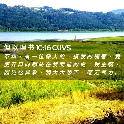Picture 02 - 但 以 理 书 10:16 CUVS - 不 料 ， 有 一 位 像 人 的 ， 摸 我 - Bible Verse Picture