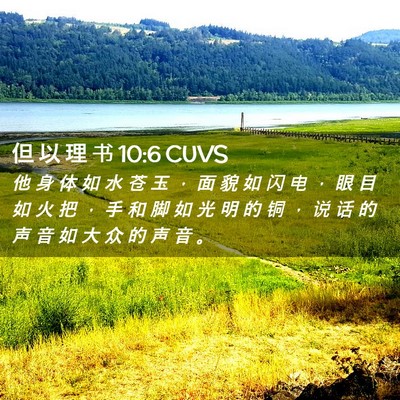 Picture 02 - 但 以 理 书 10:6 CUVS - 他 身 体 如 水 苍 玉 ， 面 貌 如 闪 - Bible Verse Picture