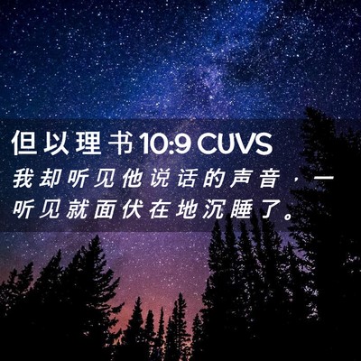 Picture 02 - 但 以 理 书 10:9 CUVS - 我 却 听 见 他 说 话 的 声 音 ， 一 - Bible Verse Picture
