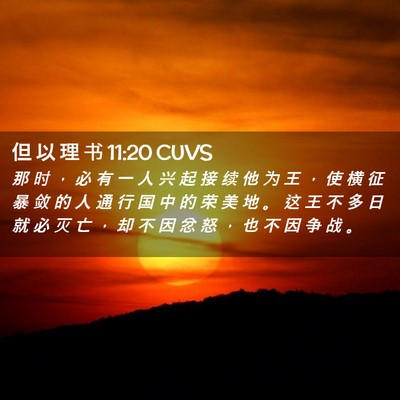 Picture 02 - 但 以 理 书 11:20 CUVS - 那 时 ， 必 有 一 人 兴 起 接 续 他 - Bible Verse Picture