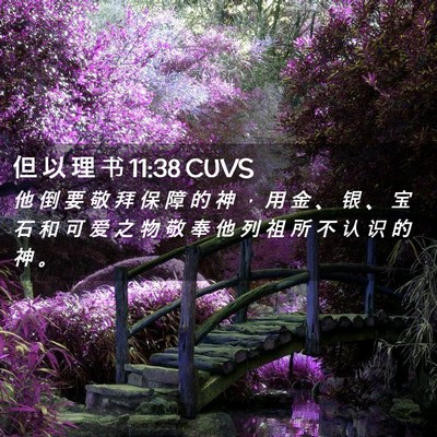 Picture 02 - 但 以 理 书 11:38 CUVS - 他 倒 要 敬 拜 保 障 的 神 ， 用 金 - Bible Verse Picture