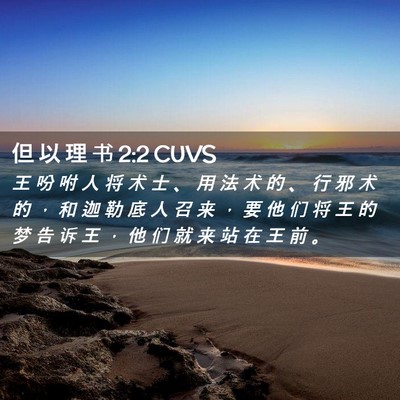 Picture 02 - 但 以 理 书 2:2 CUVS - 王 吩 咐 人 将 术 士 、 用 法 术 的 - Bible Verse Picture