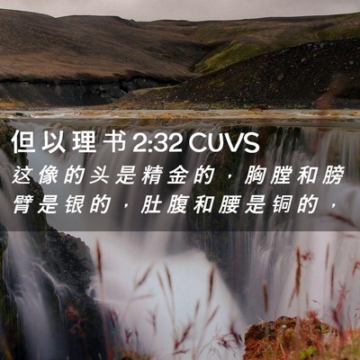 Picture 02 - 但 以 理 书 2:32 CUVS - 这 像 的 头 是 精 金 的 ， 胸 膛 和 - Bible Verse Picture