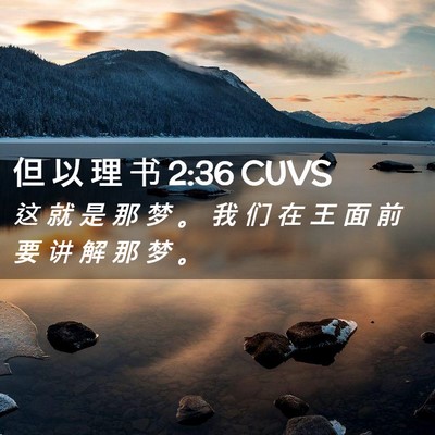 Picture 02 - 但 以 理 书 2:36 CUVS - 这 就 是 那 梦 。 我 们 在 王 面 前 - Bible Verse Picture
