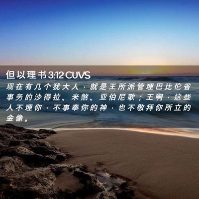 Picture 02 - 但 以 理 书 3:12 CUVS - 现 在 有 几 个 犹 大 人 ， 就 是 王 - Bible Verse Picture