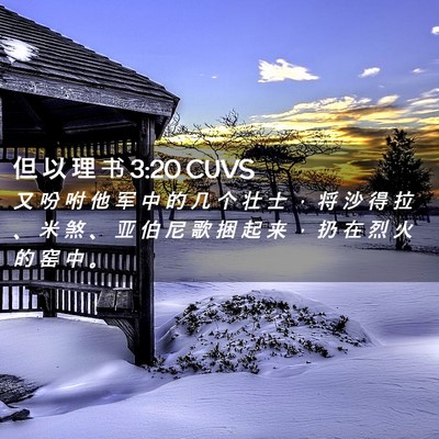 Picture 02 - 但 以 理 书 3:20 CUVS - 又 吩 咐 他 军 中 的 几 个 壮 士 ， - Bible Verse Picture