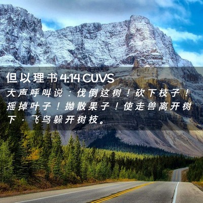 Picture 02 - 但 以 理 书 4:14 CUVS - 大 声 呼 叫 说 ： 伐 倒 这 树 ！ 砍 - Bible Verse Picture