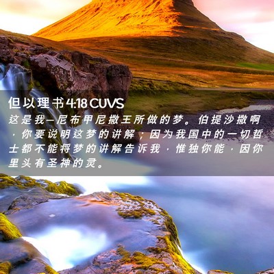 Picture 02 - 但 以 理 书 4:18 CUVS - 这 是 我 ─ 尼 布 甲 尼 撒 王 所 做 - Bible Verse Picture
