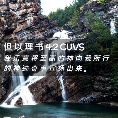 Picture 02 - 但 以 理 书 4:2 CUVS - 我 乐 意 将 至 高 的 神 向 我 所 行 - Bible Verse Picture