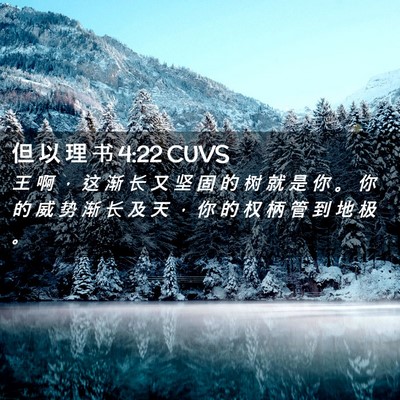 Picture 02 - 但 以 理 书 4:22 CUVS - 王 啊 ， 这 渐 长 又 坚 固 的 树 就 - Bible Verse Picture