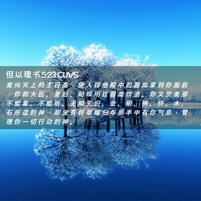 Picture 02 - 但 以 理 书 5:23 CUVS - 竟 向 天 上 的 主 自 高 ， 使 人 将 - Bible Verse Picture