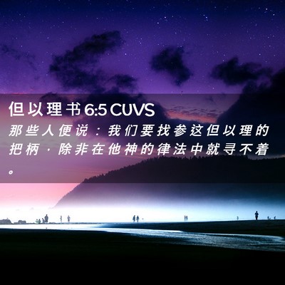 Picture 02 - 但 以 理 书 6:5 CUVS - 那 些 人 便 说 ： 我 们 要 找 参 这 - Bible Verse Picture