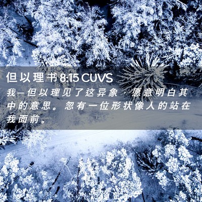 Picture 02 - 但 以 理 书 8:15 CUVS - 我 ─ 但 以 理 见 了 这 异 象 ， 愿 - Bible Verse Picture
