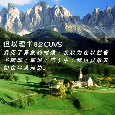 Picture 02 - 但 以 理 书 8:2 CUVS - 我 见 了 异 象 的 时 候 ， 我 以 为 - Bible Verse Picture
