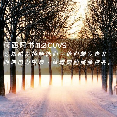 Picture 02 - 何 西 阿 书 11:2 CUVS - 先 知 越 发 招 呼 他 们 ， 他 们 越 - Bible Verse Picture