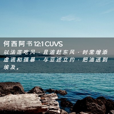 Picture 02 - 何 西 阿 书 12:1 CUVS - 以 法 莲 吃 风 ， 且 追 赶 东 风 ， - Bible Verse Picture