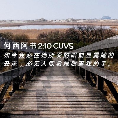 Picture 02 - 何 西 阿 书 2:10 CUVS - 如 今 我 必 在 她 所 爱 的 眼 前 显 - Bible Verse Picture
