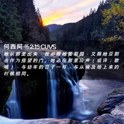 Picture 02 - 何 西 阿 书 2:15 CUVS - 她 从 那 里 出 来 ， 我 必 赐 她 葡 - Bible Verse Picture