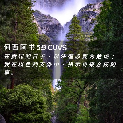 Picture 02 - 何 西 阿 书 5:9 CUVS - 在 责 罚 的 日 子 ， 以 法 莲 必 变 - Bible Verse Picture