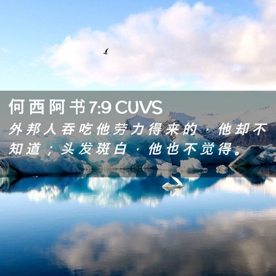 Picture 02 - 何 西 阿 书 7:9 CUVS - 外 邦 人 吞 吃 他 劳 力 得 来 的 ， - Bible Verse Picture